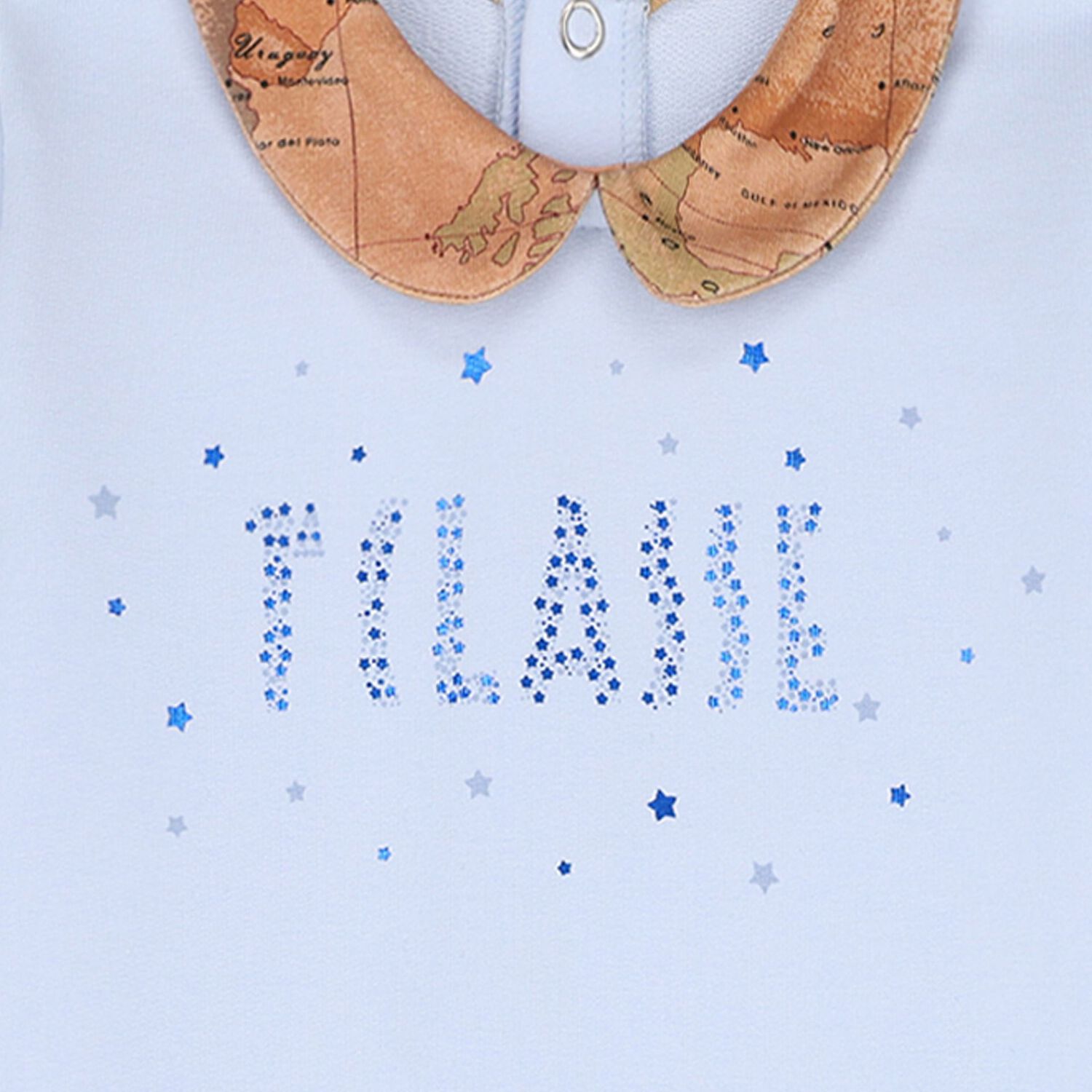 Baby Boys Blue & Beige Geo Map Babygrow Gift Set, 1, hi-res