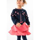 Girls Pink Flared Skirt, 1, hi-res