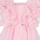 فستان بنات بكشكشة باللون الوردى, 1, hi-res