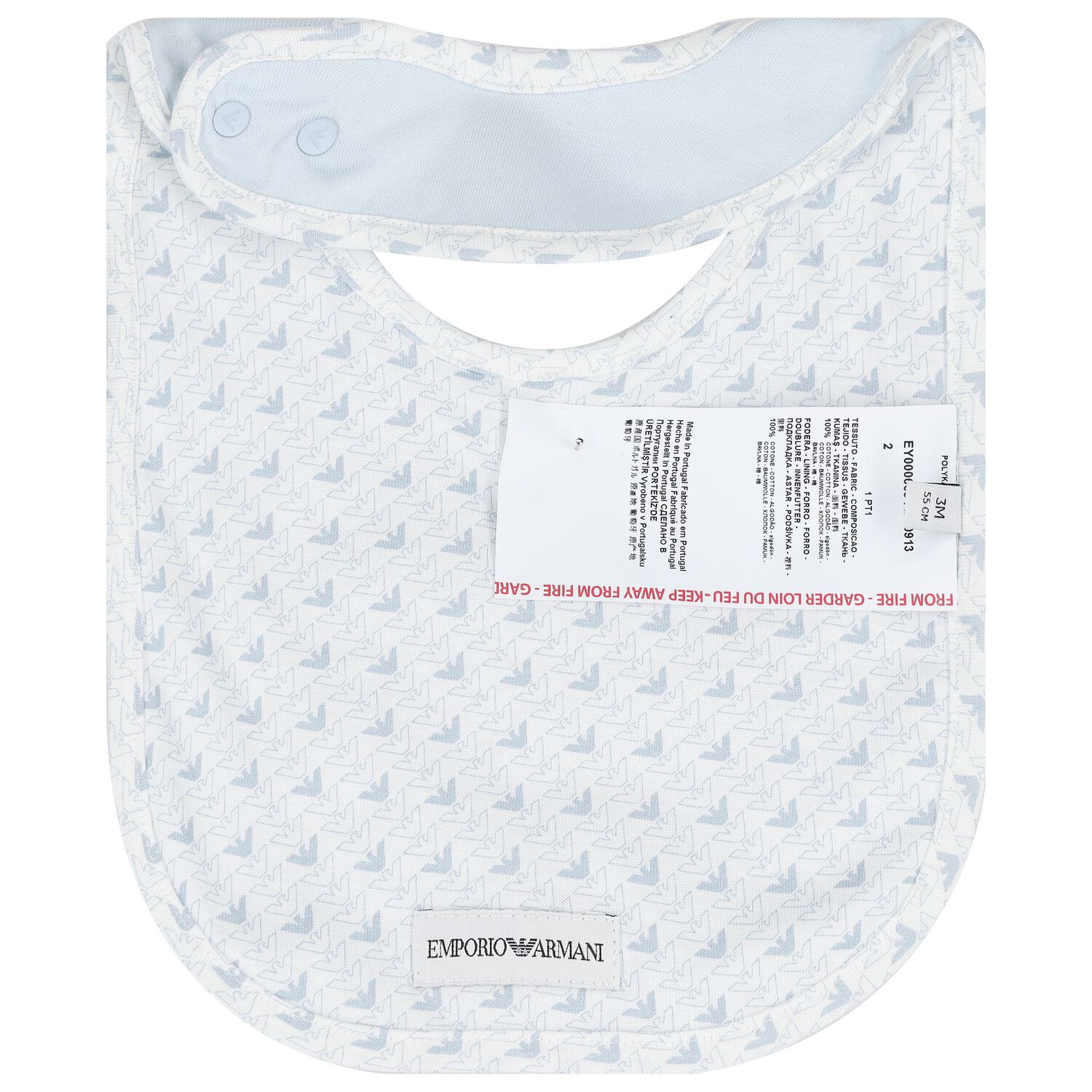 طقم افرول أولاد بالشعار متعرج باللون الأزرق والأبيض, 3, hi-res