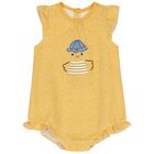 Baby Girls Yellow & White Rompers ( 3-Pack ), 2, hi-res