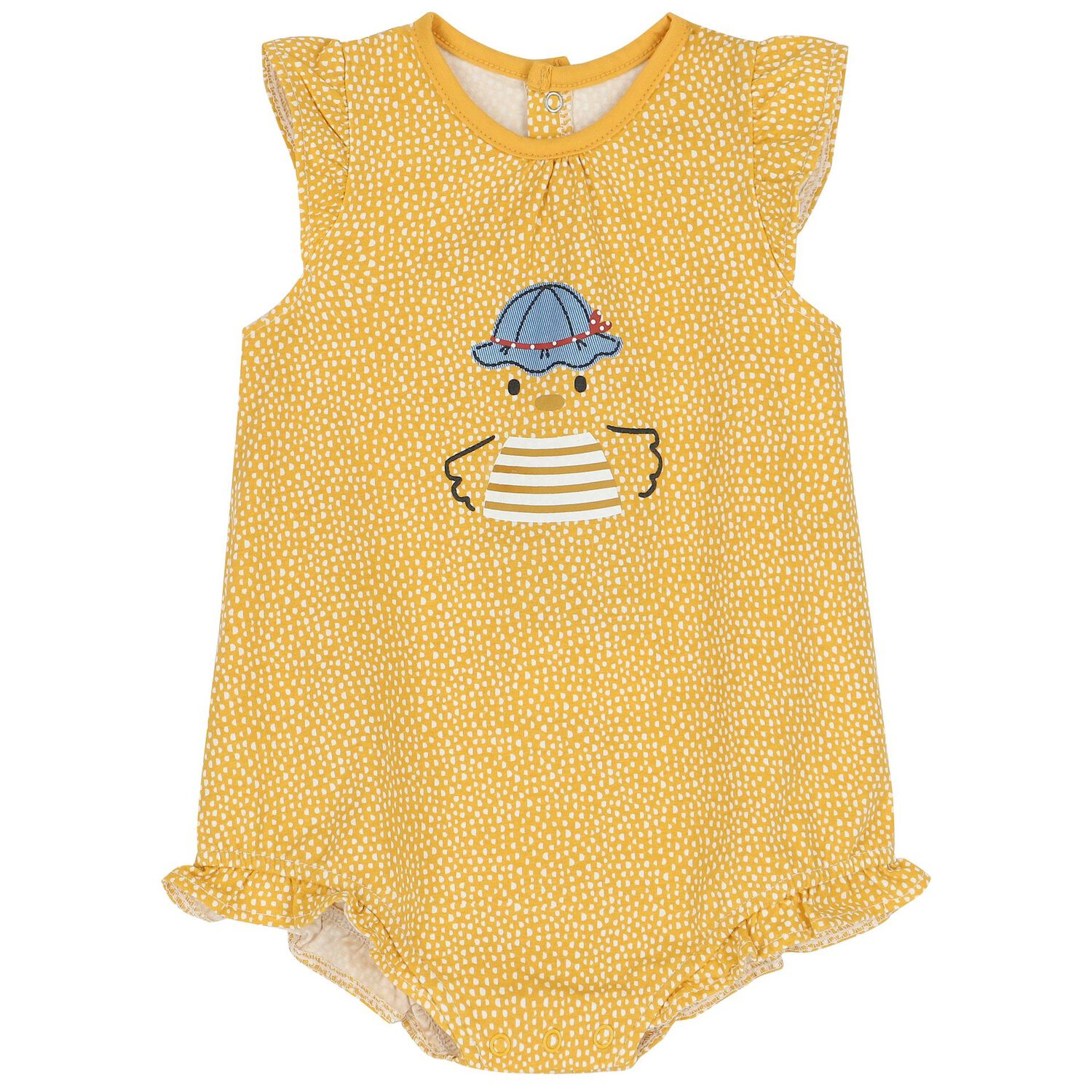 Baby Girls Yellow & White Rompers ( 3-Pack ), 2, hi-res image number null