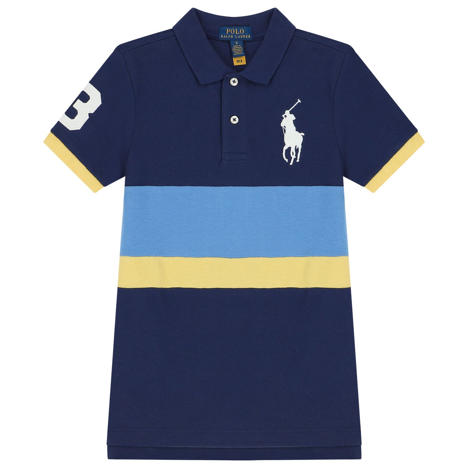 Boys Navy Blue Logo Polo Shirt, 1, hi-res image number null