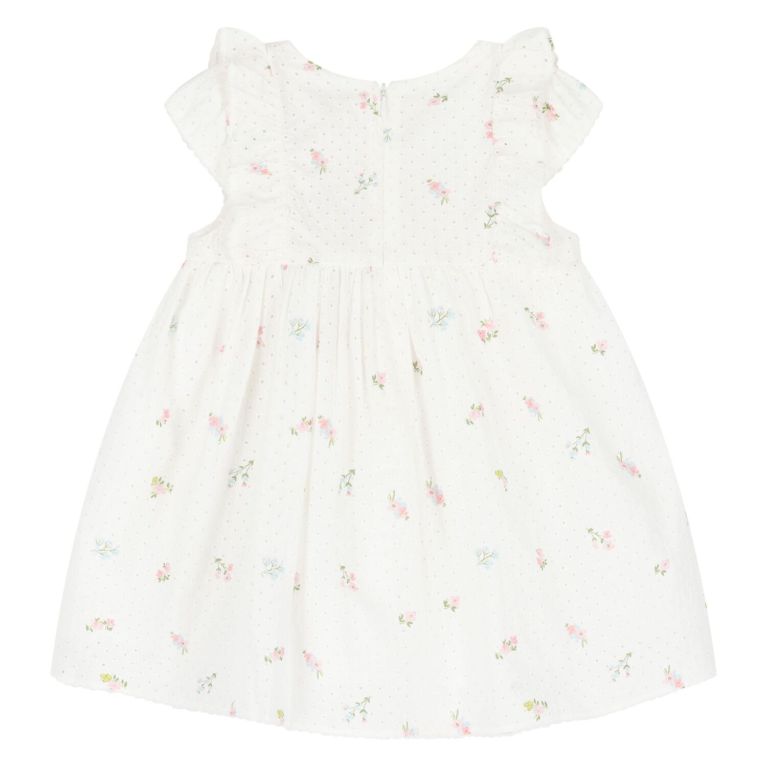 فستان ليبرتي باللون الأبيض للبتات, 1, hi-res