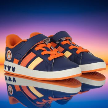 Boys Navy Blue Mickey Mouse Disney Grand Court Trainers