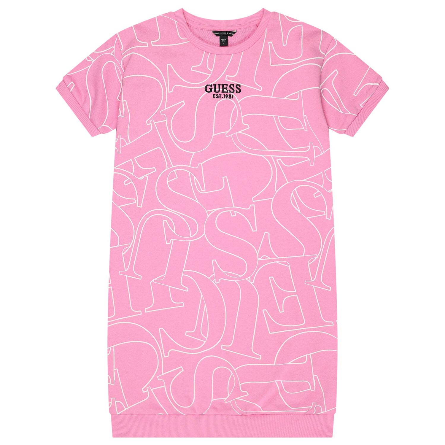 Girls Pink Logo Dress, 1, hi-res
