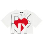 Girls White Logo T-Shirt, 2, hi-res