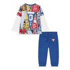 Baby Boys Multi-Coloured Logo Trouser Set, 3, hi-res