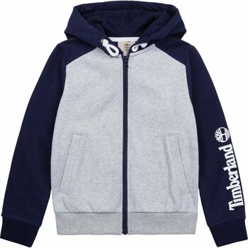 Boys Grey & Navy Hooded Top