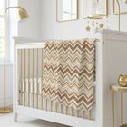 Beige & Brown Zig Zag Baby Blanket, 2, hi-res
