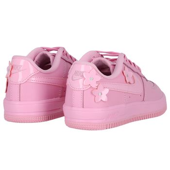 Girls Pink Logo Force 1 Low Trainers