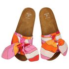 شباشب مزينة بفيونكة باللونين الوردي و البرتقالي للبنات , 1, hi-res