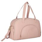 Pink Faux Leather Quilted Baby Changing Bag, 3, hi-res