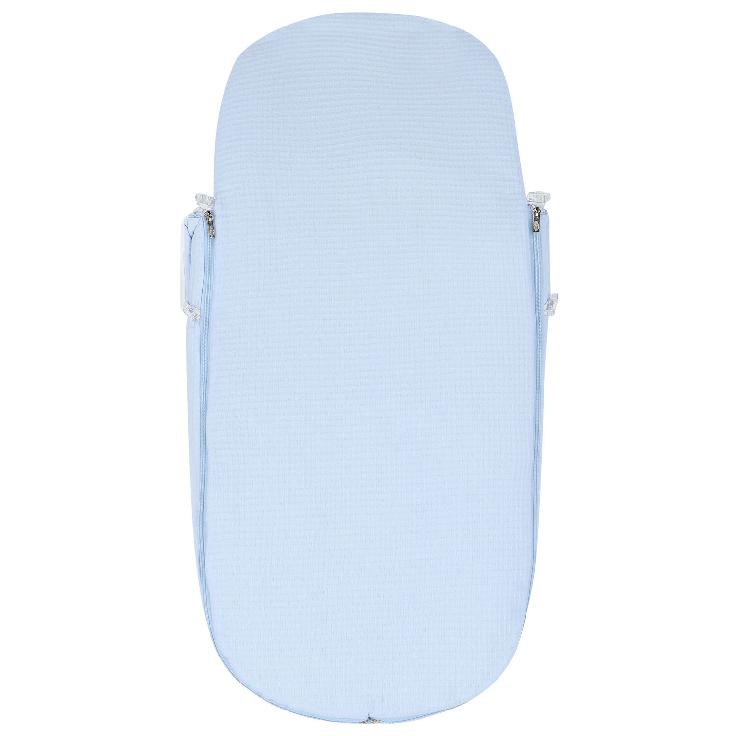 مدس عربة أطفال مزينة بالنقاط باللون الأزرق والأبيض , 1, hi-res image number null