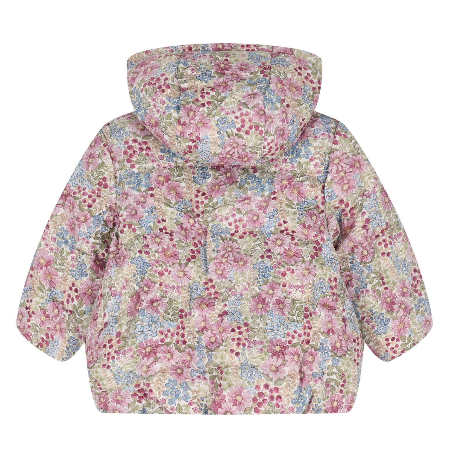 Younger Girls Rose Gold & Pink Floral Reversible Coat, 1, hi-res
