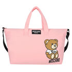 Pink Teddy Bear Logo Baby Changing Bag, 4, hi-res