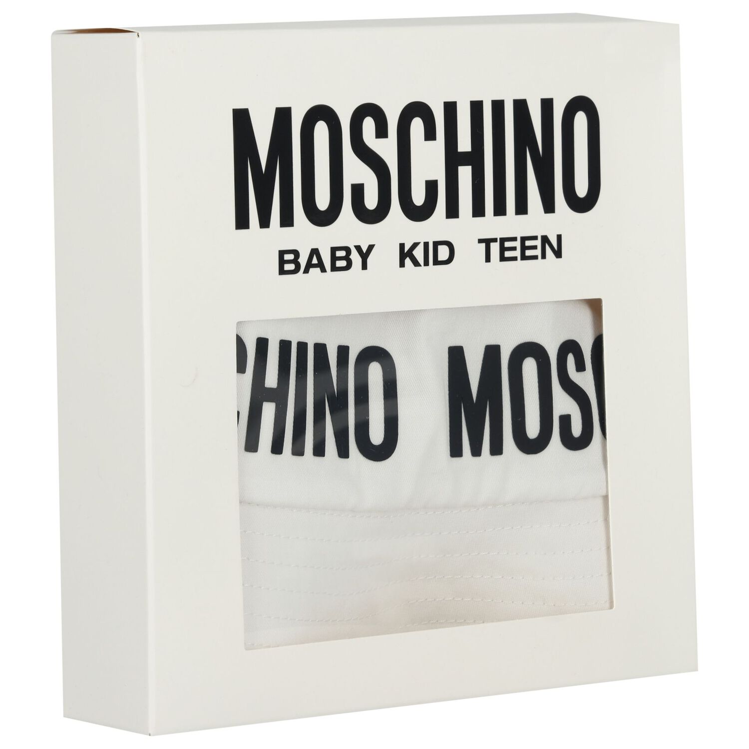 قبعه للأطفال بالشعار باللون الابيض , 1, hi-res