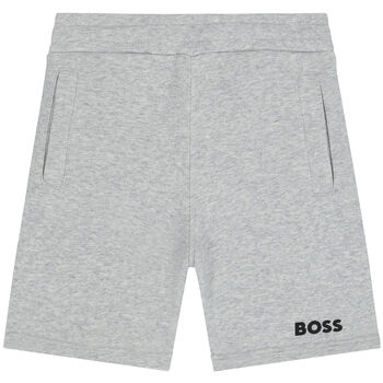 Boys Grey Logo Shorts