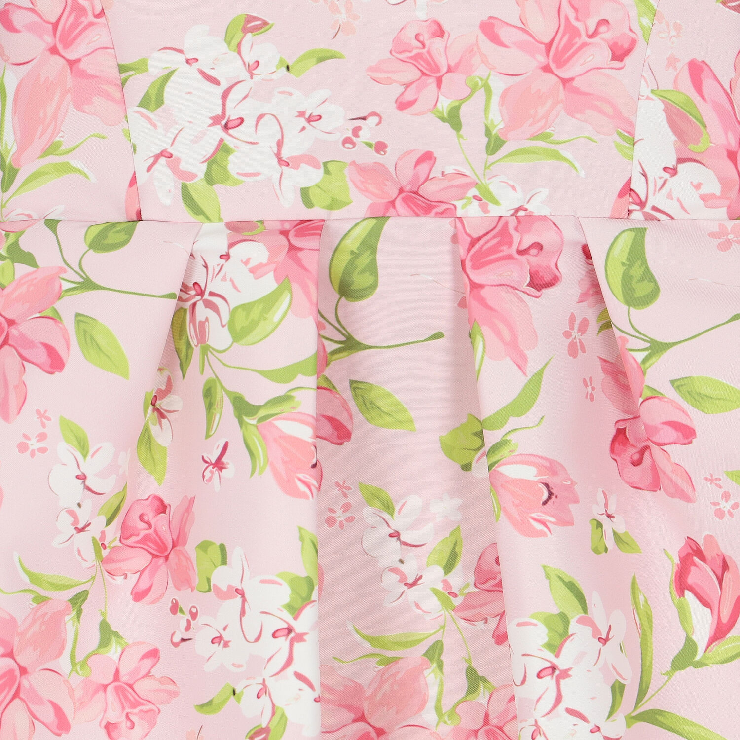Girls Pink Floral Printed Dress, 1, hi-res