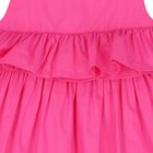 Girls Pink Ruffle dress, 1, hi-res