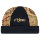 طقم ملابس أطفال أولاد باللونين الأزرق الداكن والبيج بنقشة خريطة جغرافية, 1, hi-res