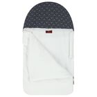 Baby Boys White & Navy Blue Logo Nest, 1, hi-res
