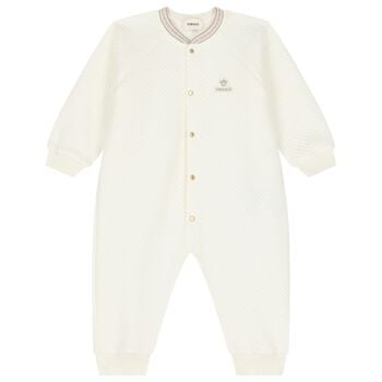 Ivory Medusa Logo Romper