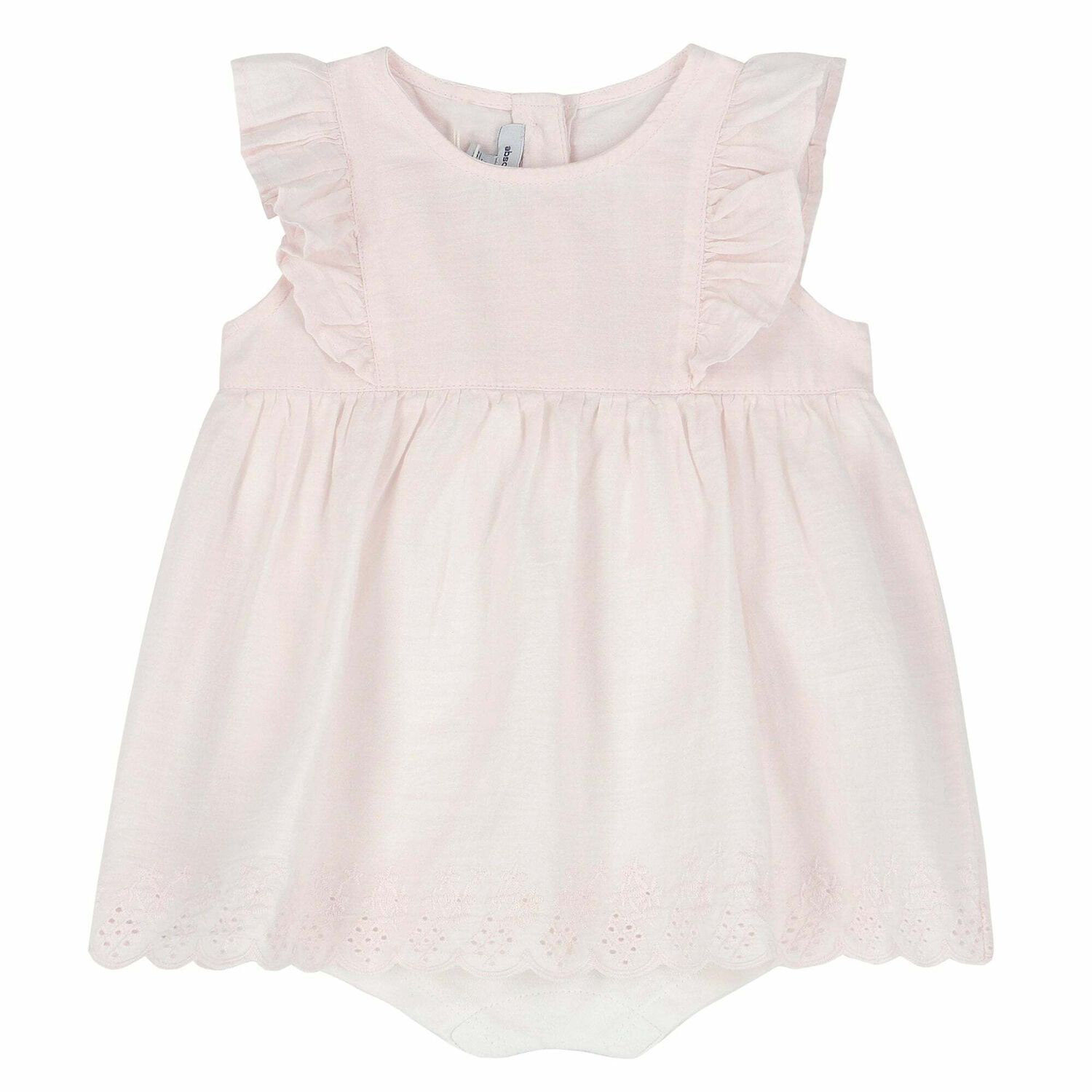 Baby Girls Pink Ruffle Dress, 1, hi-res image number null