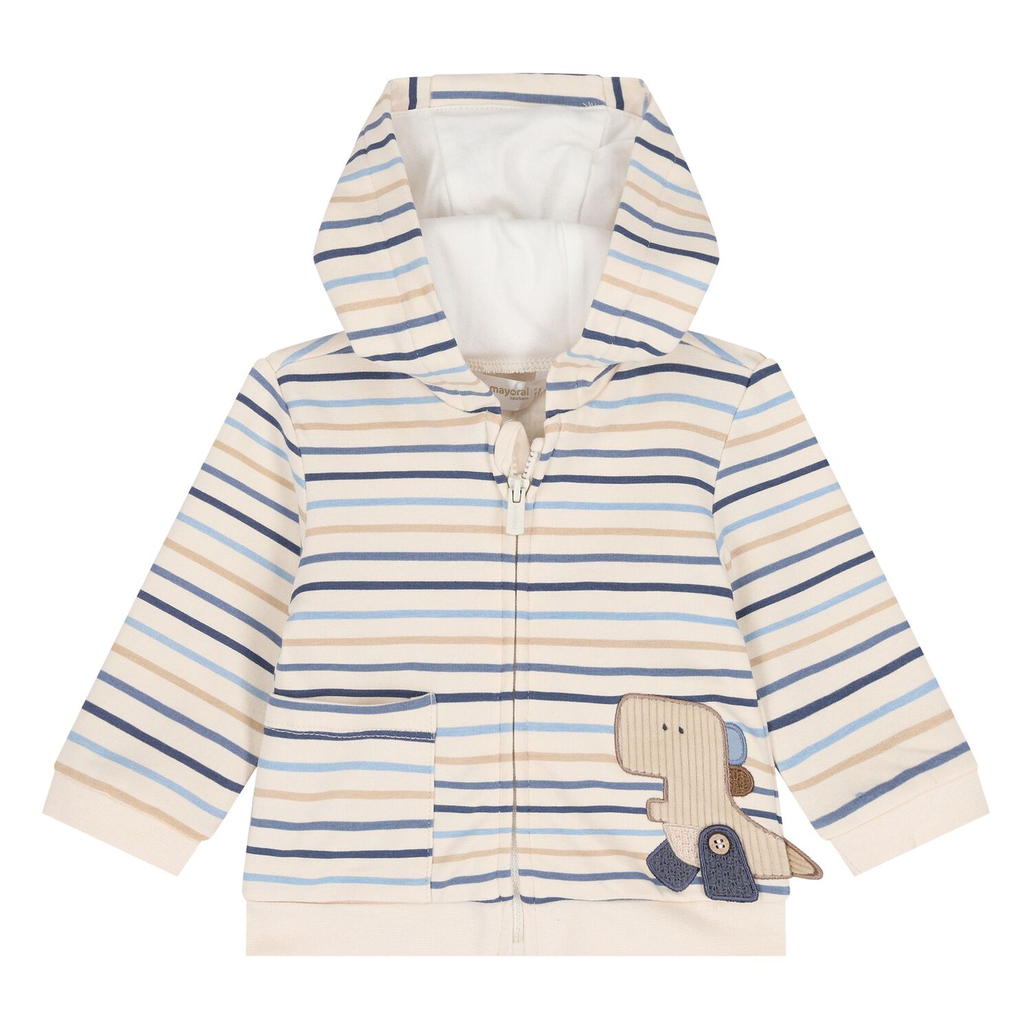 Baby Boys Blue, White & Beige Tracksuit Set (3 Piece), 1, hi-res