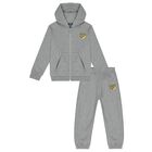 Boys Grey Tiger Logo Tracksuit, 1, hi-res