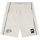 Boys Beige Logo Shorts, 2, hi-res