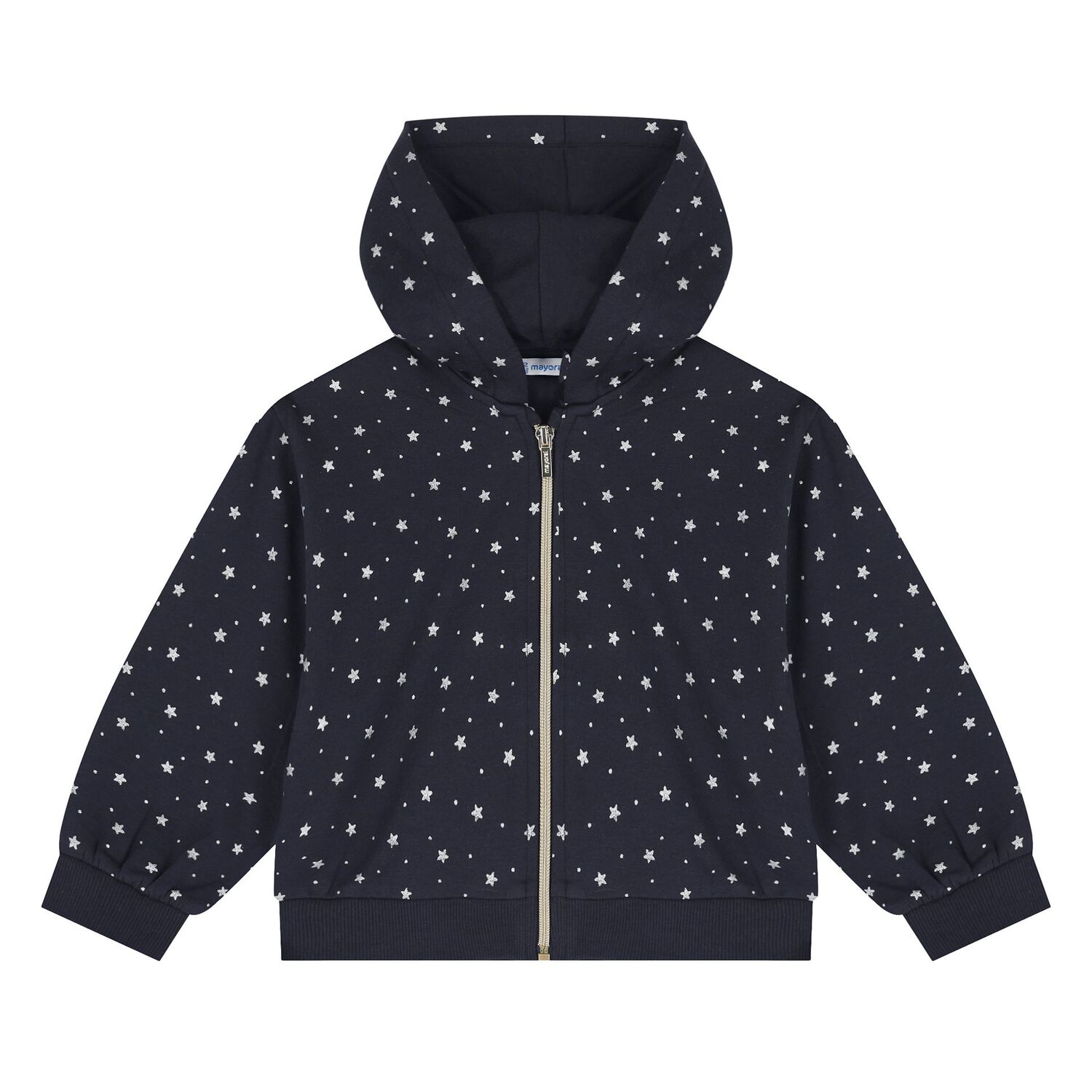 بدلة رياضية من 3 قطع للبنات الصغار باللون العاجي والأزرق الداكن, 1, hi-res