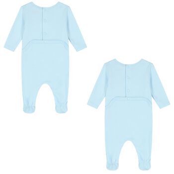 Baby Boys Blue Logo Babygrow ( 2-Pack )
