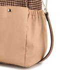 Beige Houndstooth Check Baby Changing Bag ( 41cm ), 1, hi-res