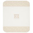 Baby Girls Ivory & Beige Logo Blanket, 1, hi-res