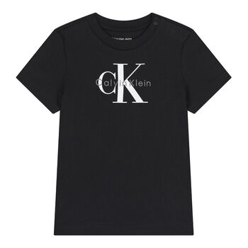 تيشيرت اولاد بالشعار باللون الاسود 