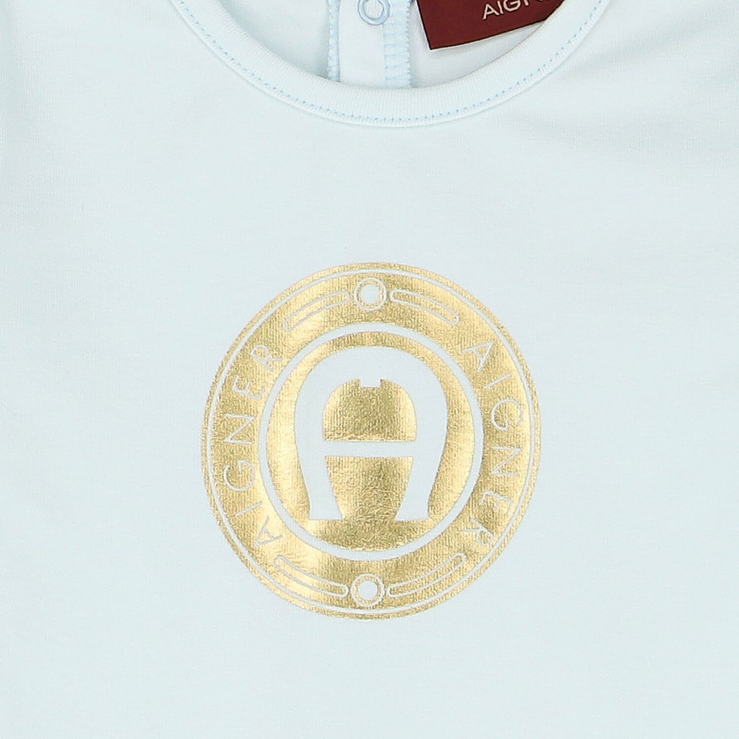 Baby Boys Blue & Gold Logo Babygrow, 2, hi-res