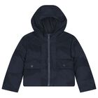 Boys Navy Blue Puffer Jacket, 1, hi-res