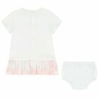 Baby Girls White & Pink Geo Map Dress Set, 1, hi-res