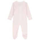 Baby Girls White & Pink Babygrows ( 2 Pack ), 4, hi-res