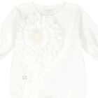 Baby Girls Ivory Flower Babygrow, 2, hi-res