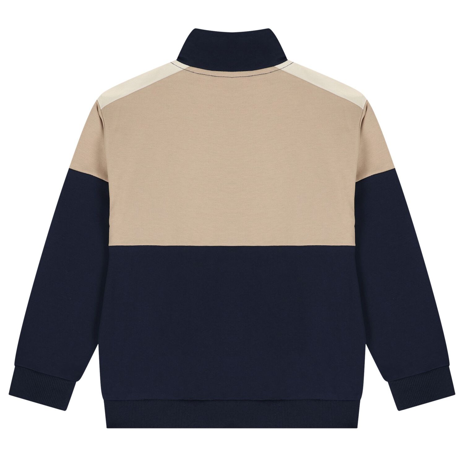 Boys Navy Blue & Beige Tracksuit, 1, hi-res
