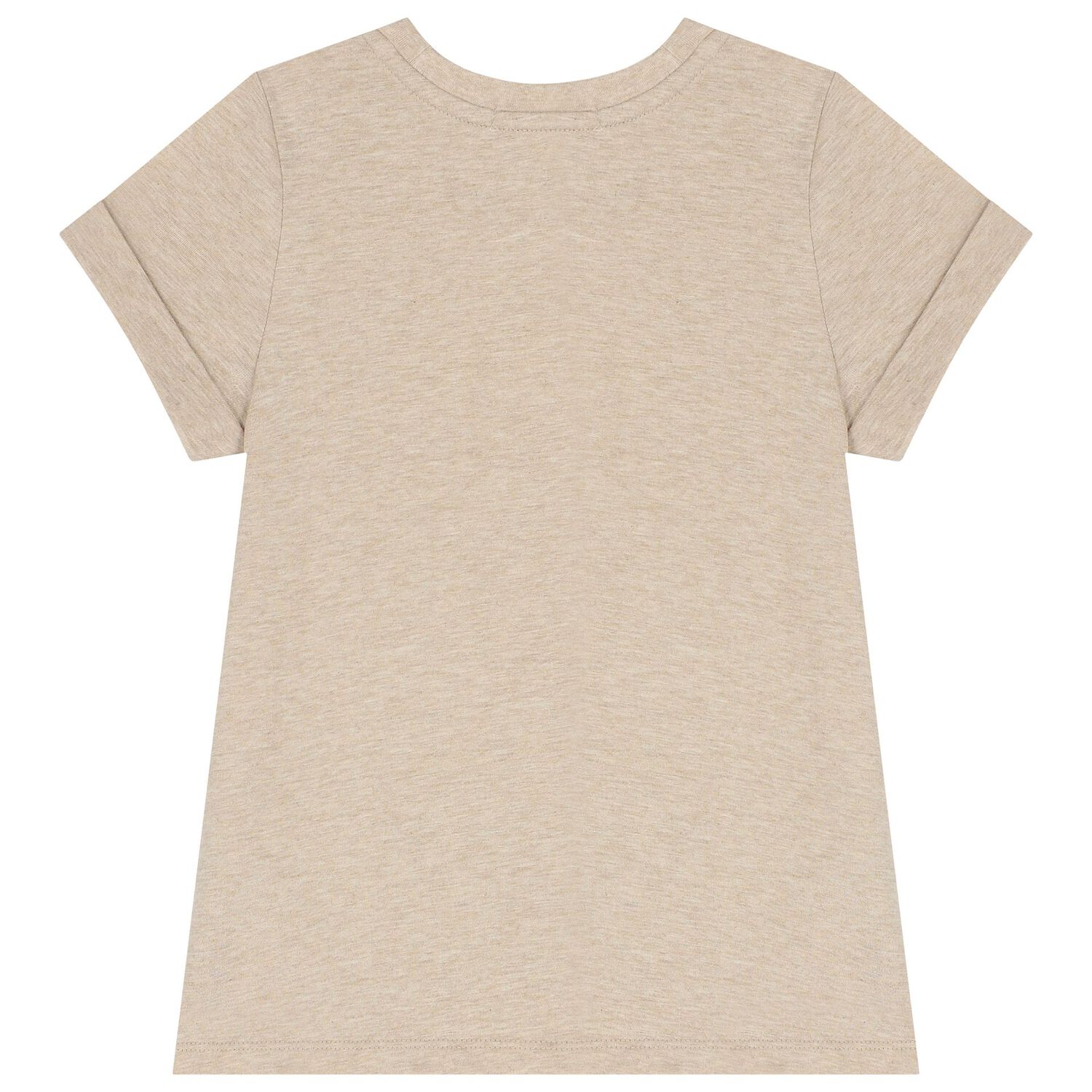 Girls Beige Logo T-Shirt, 1, hi-res