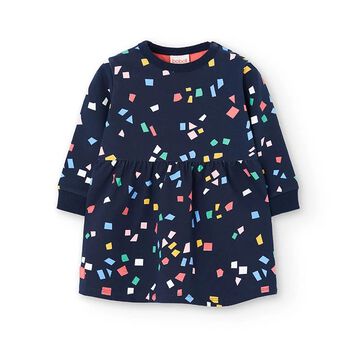 Girls Navy Blue Flared Dress