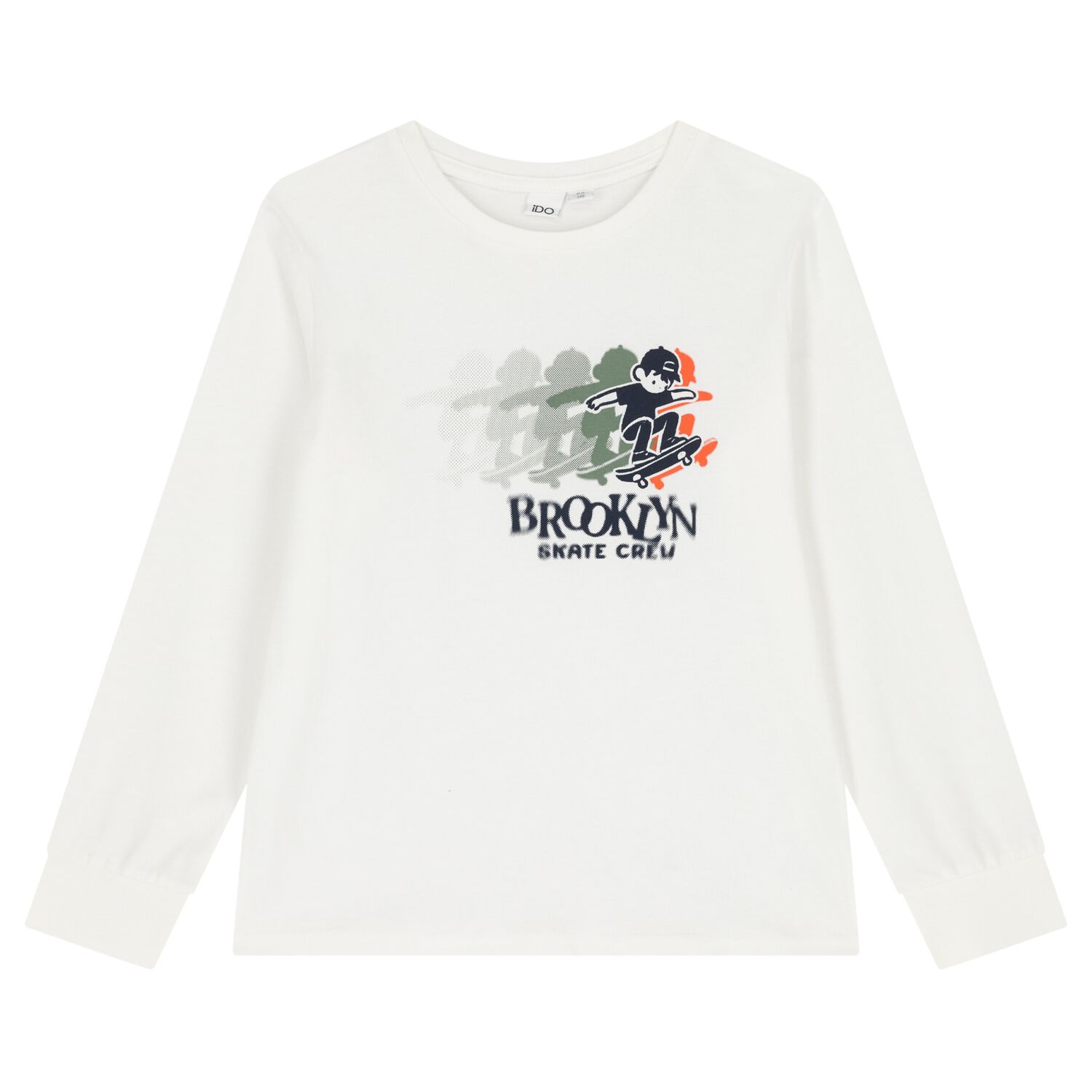 Boys Ivory Skate Long Sleeve Top, 1, hi-res