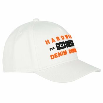 Boys White Logo Cap