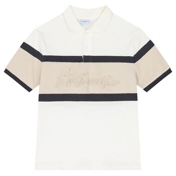 Mayoral Boys Navy Blue Cotton Polo Shirt, 1 Boys Navy Blue Cotton Polo Shirt