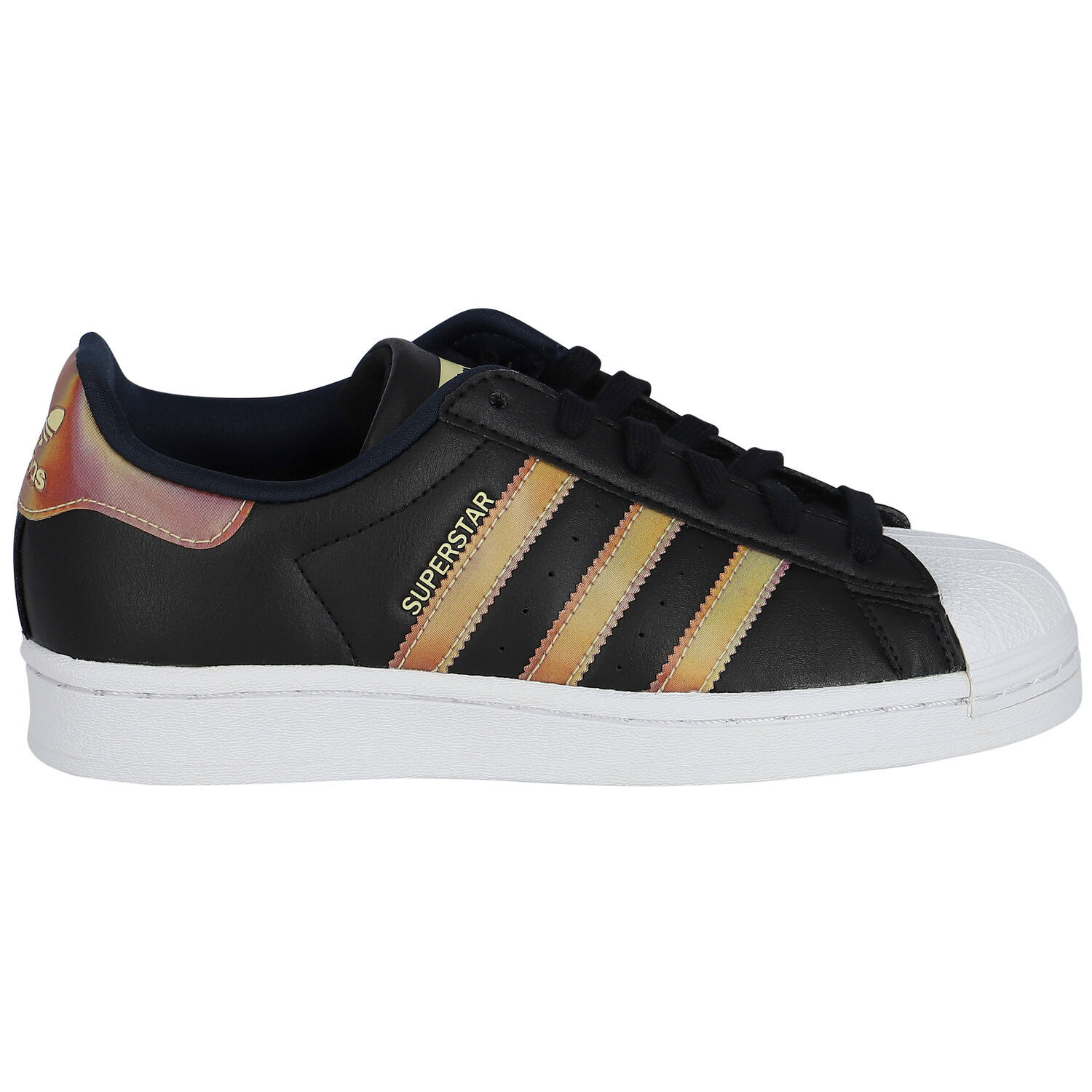Black Iridescent Superstar Trainers, 1, hi-res