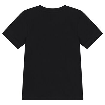 Boys Mini Me Black Logo T-Shirt