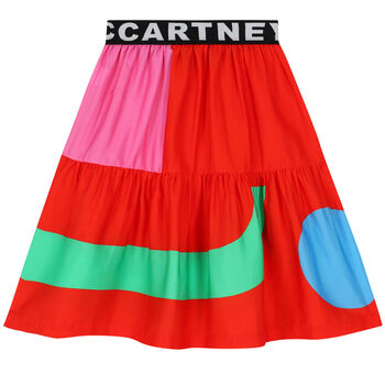 Girls Multi-Colored Logo Skirt
